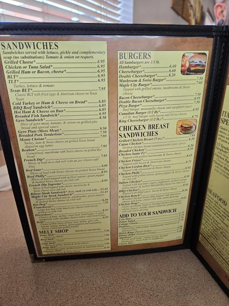 Maple City Family Restaurant Menu image 4
